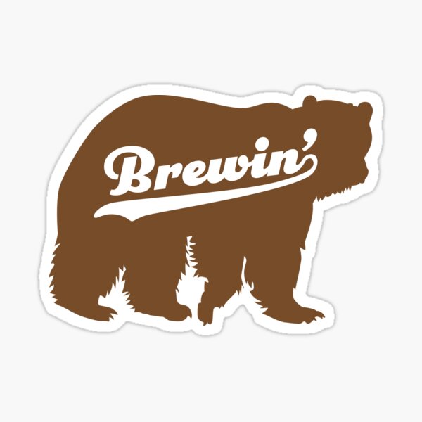 Brewin' Bear Sticker