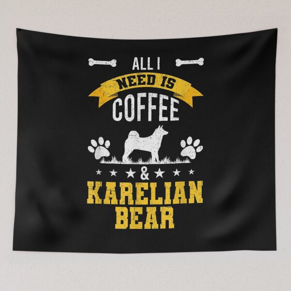 Item preview, I Need Coffee And Karelian Bear Dog Lover  designed and sold by saigeorion.
