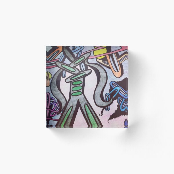 Abstract Art - Dance Of The Universe Acrylic Block