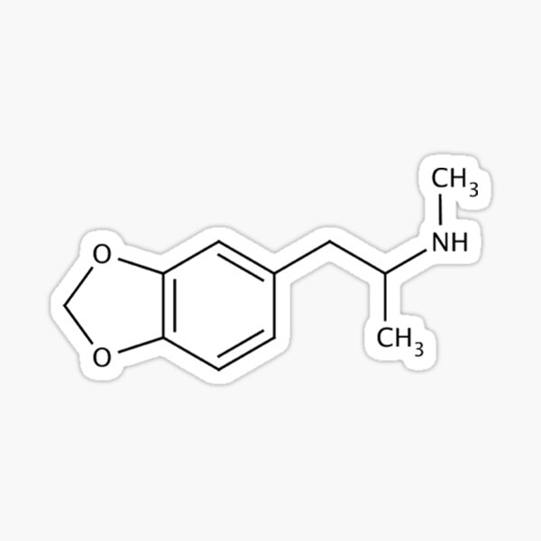 MDMA (Ecstasy) Molecule Sticker