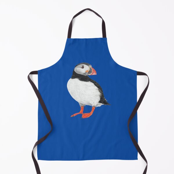 Item preview, Puffin pastel art on blue background designed and sold by IslesArt.