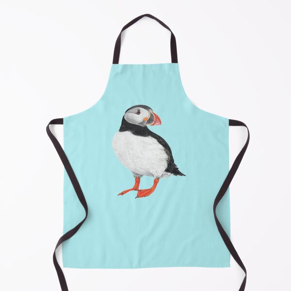 Item preview, Puffin pastel art on light blue background designed and sold by IslesArt.