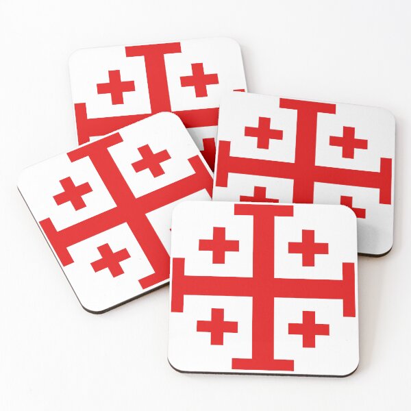 Item preview, Knights Templar Jerusalem Cross Crusaders Shield Red Cross designed and sold by prohockeylabs.