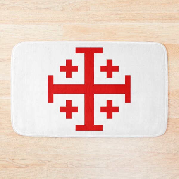 Item preview, Knights Templar Jerusalem Cross Crusaders Shield Red Cross designed and sold by prohockeylabs.