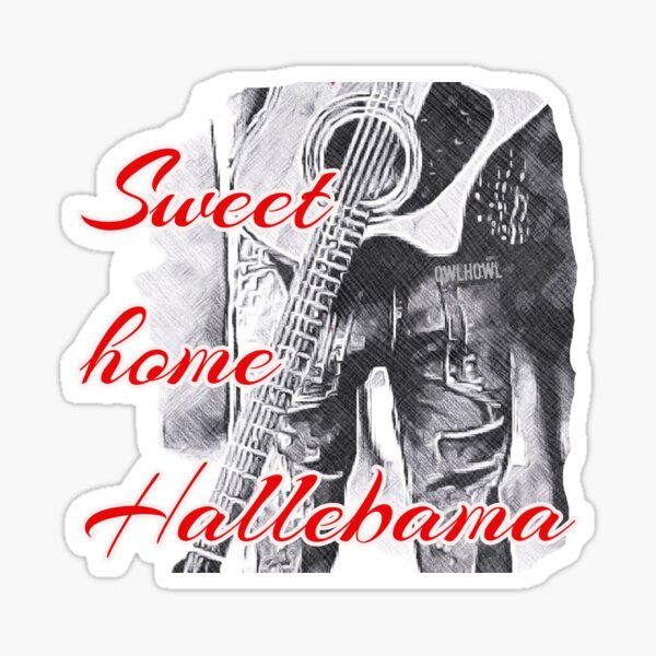 Sweet home Hallebama Gitarre Sticker