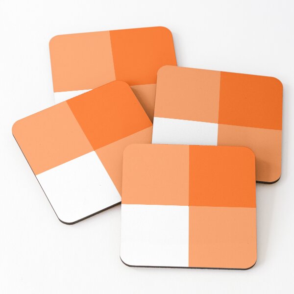 Item preview, Orange gingham squares designed and sold by BeardedTree.