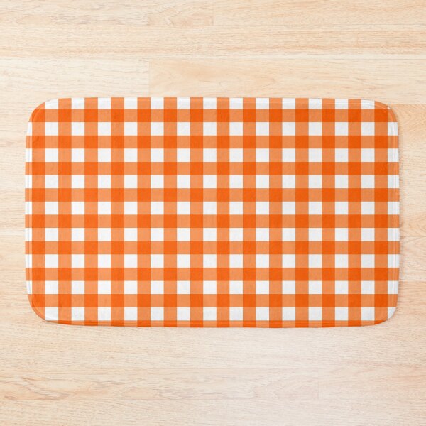 Item preview, Orange gingham squares designed and sold by BeardedTree.