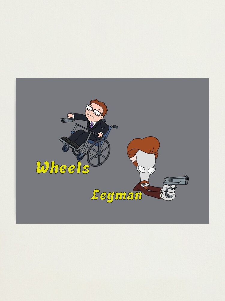 "American Dad Wheels and the Legman" Photographic Print for Sale by thebcarts Redbubble