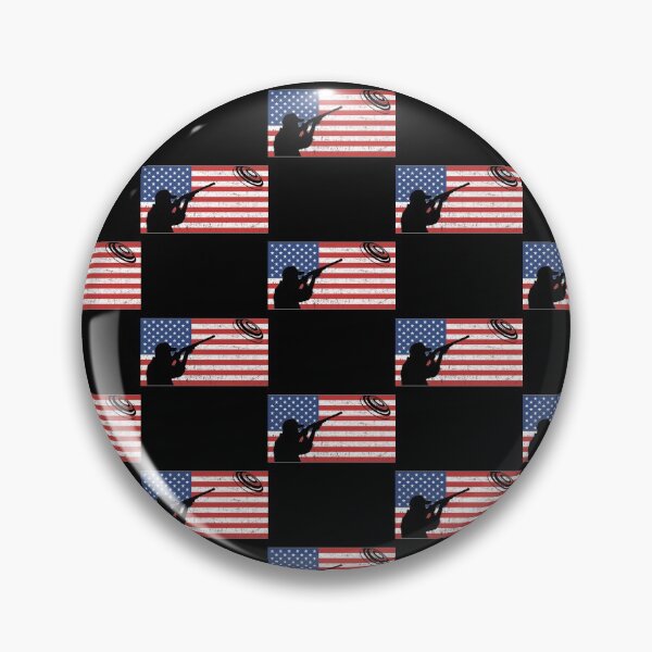Item preview,  Skeet Clay Shooting Pigeon Trap Bird Hunters US Flag designed and sold by TopTeeShop.
