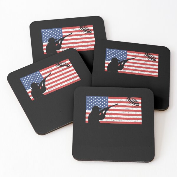 Item preview,  Skeet Clay Shooting Pigeon Trap Bird Hunters US Flag designed and sold by TopTeeShop.