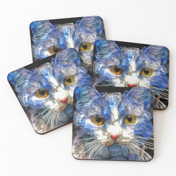 Item preview, Blue Mosaic Cat designed and sold by Daniel Janda.