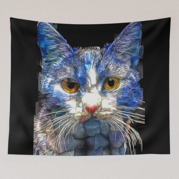 Item preview, Blue Mosaic Cat designed and sold by Daniel Janda.