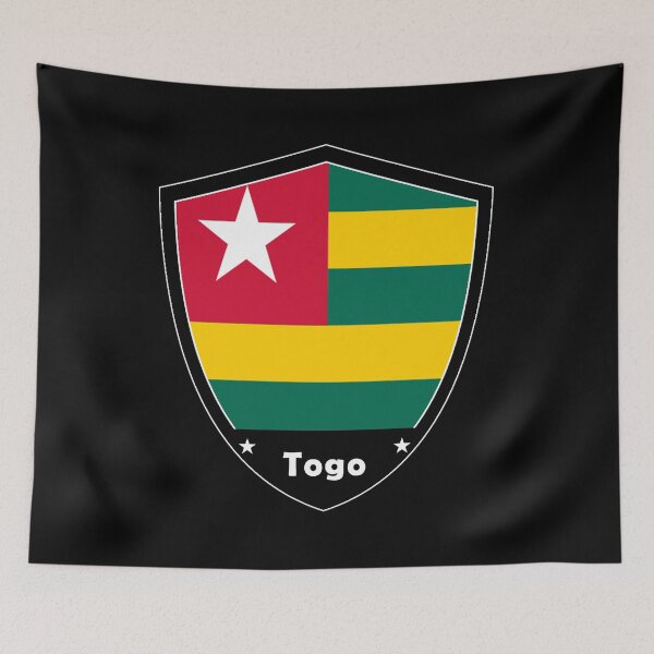 Item preview, Togo Flag Badge designed and sold by Gina-Driada.
