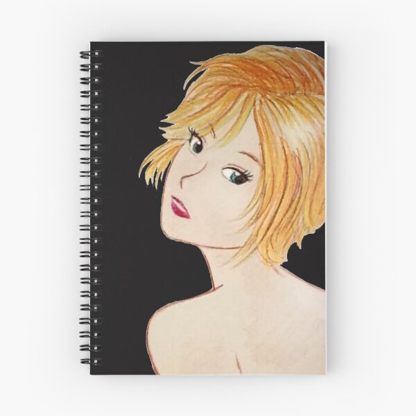 Item preview, Blonde girl drawing illustration manga style nice black background night mystery designed and sold by ElisabetLis.