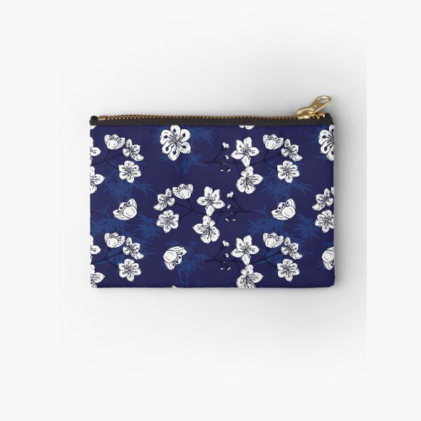 Item preview, Hamptons Blue White Floral Pattern designed and sold by HotHibiscus.