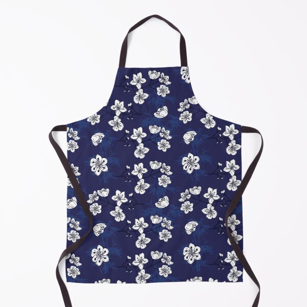 Item preview, Hamptons Blue White Floral Pattern designed and sold by HotHibiscus.