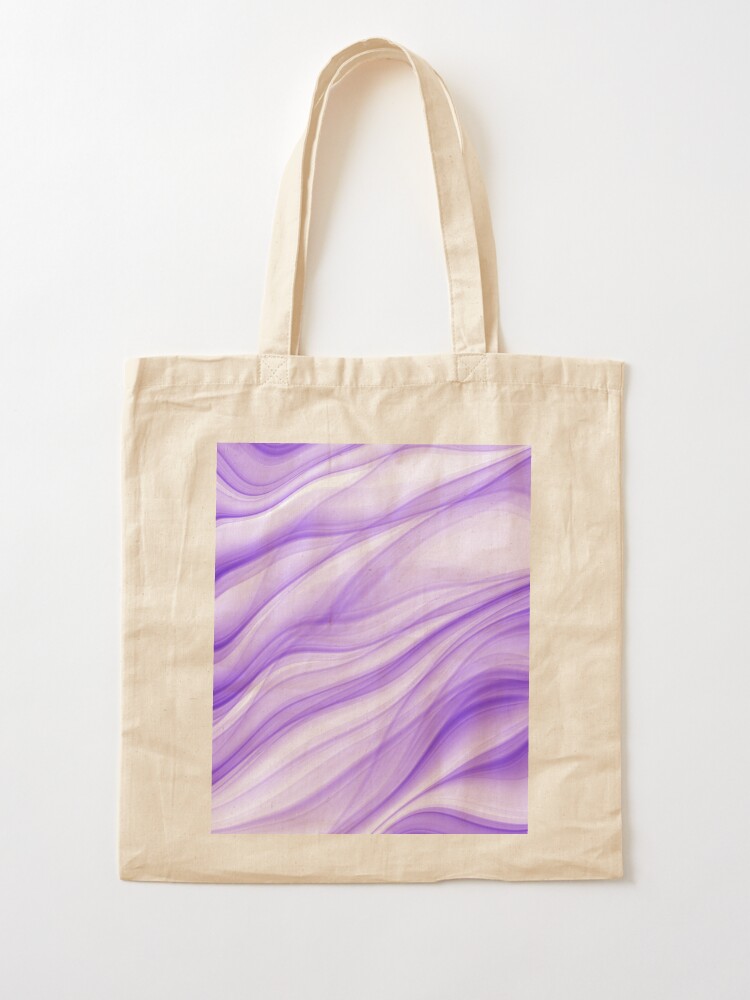 Wave Tote Bag - one side Purple / other side Blue