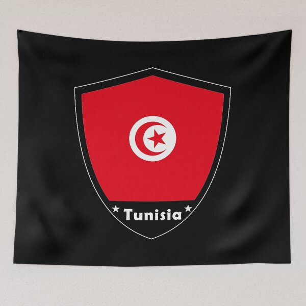 Item preview, Tunisia Flag Badge designed and sold by Gina-Driada.