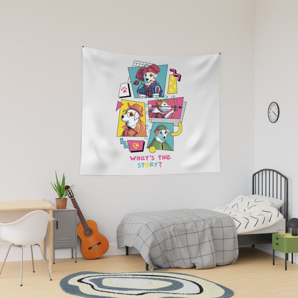 Vista previa del artículo con la obra «Tela decorativa», diseñado y vendido por Geekydog.