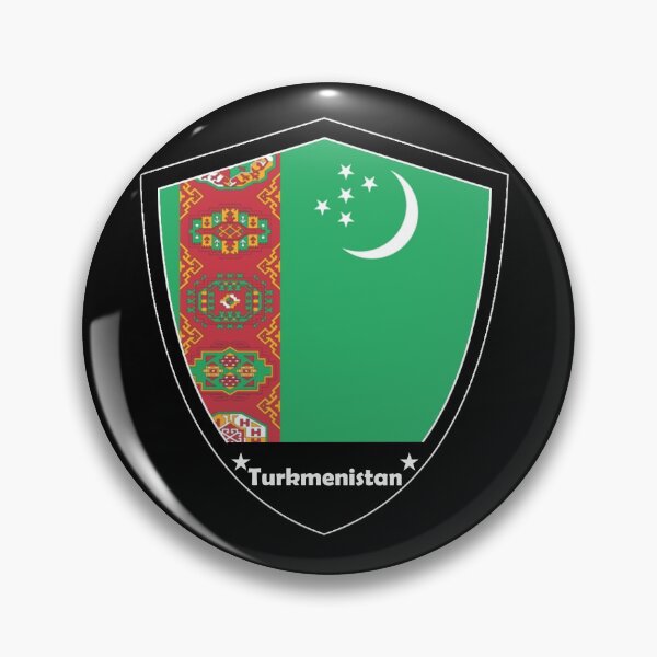Artikelvorschau, Turkmenistan Flaggenabzeichen entworfen und verkauft von Gina-Driada.