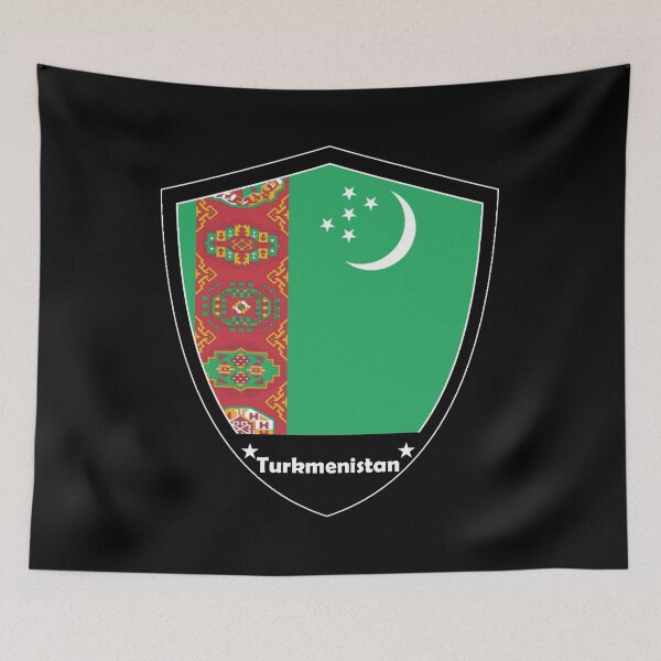 Artikelvorschau, Turkmenistan Flaggenabzeichen entworfen und verkauft von Gina-Driada.