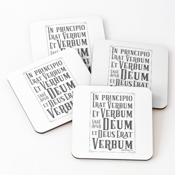 Item preview,  In principio erat Verbum Latin Bible Verse Black designed and sold by Artistic Assets Studio.