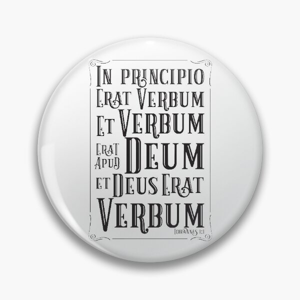 Item preview,  In principio erat Verbum Latin Bible Verse Black designed and sold by Artistic Assets Studio.