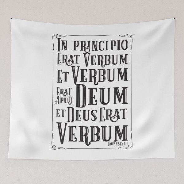 Item preview,  In principio erat Verbum Latin Bible Verse Black designed and sold by Artistic Assets Studio.