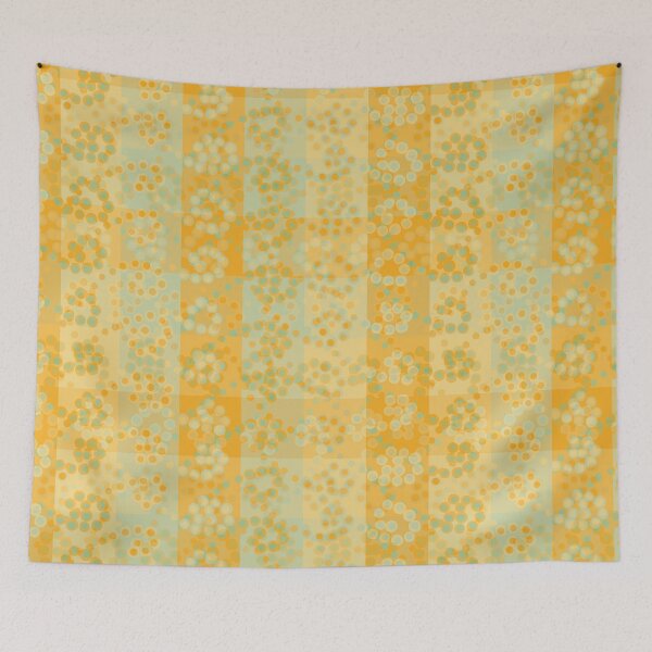 Item preview, yellow dotted plaid pattern designed and sold by rysunki-malunki.