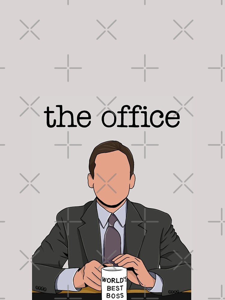 Michael Scott The Office Cartoon Digital Art With Font 2
