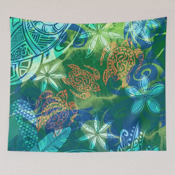 Item preview, Hawaiian Wild Tribal Watercolor Abstract Dye Splash designed and sold by sunnthreads.