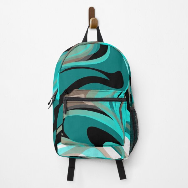 Item preview, Liquify 2 - Brown, Turquoise, Teal, Black, White designed and sold by Elsy's Art.