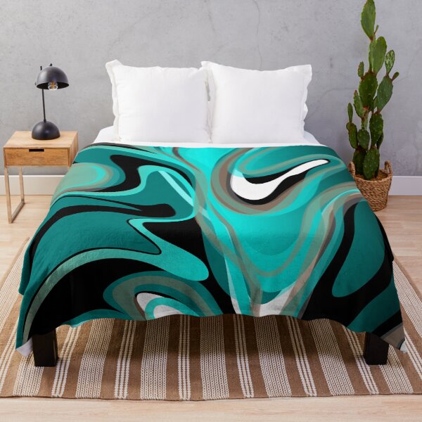 Item preview, Liquify 2 - Brown, Turquoise, Teal, Black, White designed and sold by Elsy's Art.