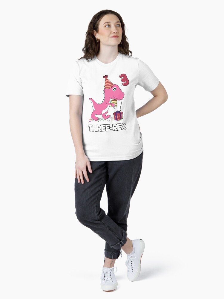 Three Rex Year Old Boy Girl T-Rex Dinosaur Birthday Kids