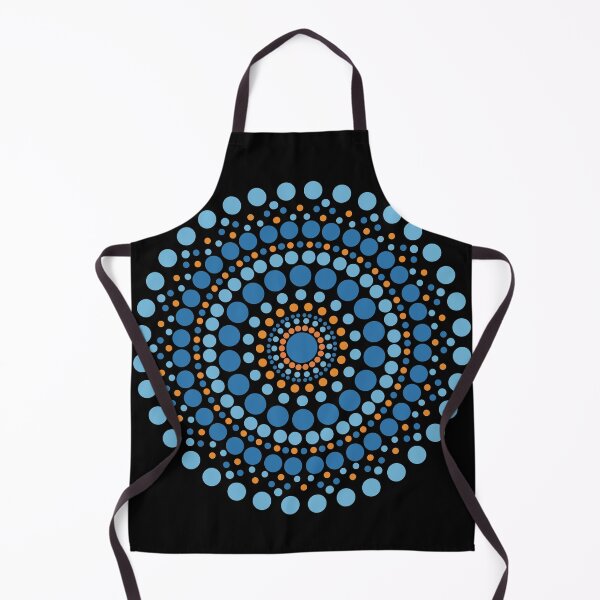 Item preview, Mandala Dotted Blue Orange Pattern designed and sold by Hixon House.