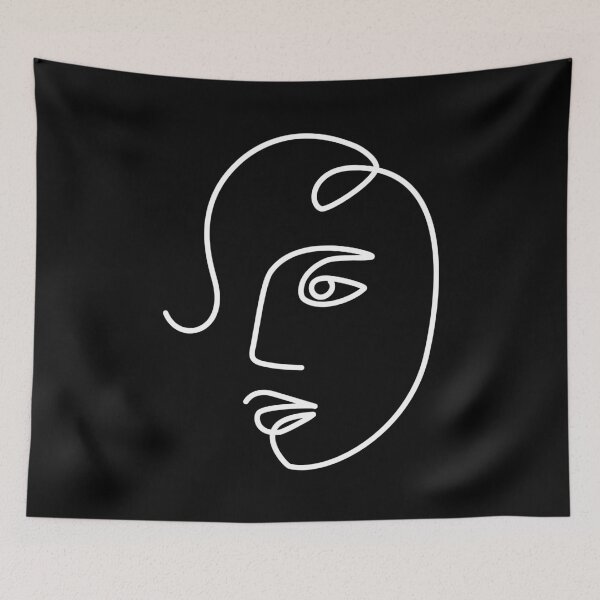 Item preview, Ethnic Woman One Line Art Drawing designed and sold by SoccaTamam.