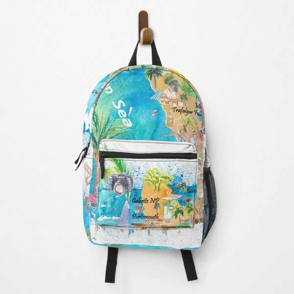 Item preview, Dominica Antilles Illustrated Travel Map with Roads and Highlights designed and sold by artshop77.