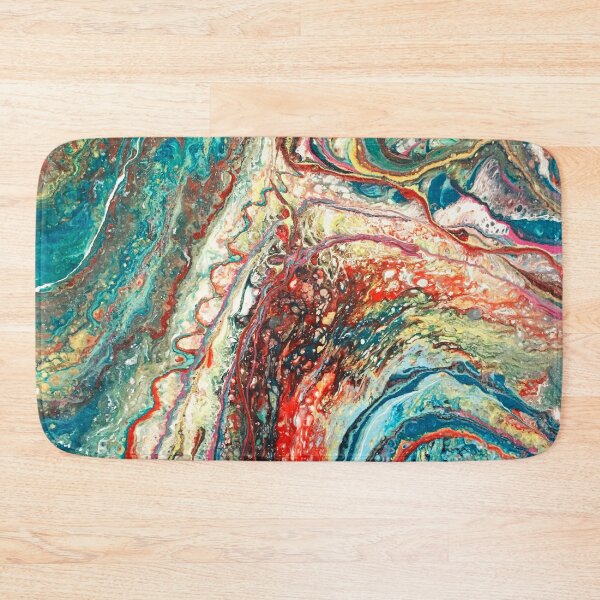 Item preview, Color Carnival Paint Pour - Paint Pour Art - Unique and Vibrant Modern Home Decor for enhancing the living room, bedroom, dorm room, office or interior. Digitally manipulated acrylic painting. designed and sold by cherdoodles.