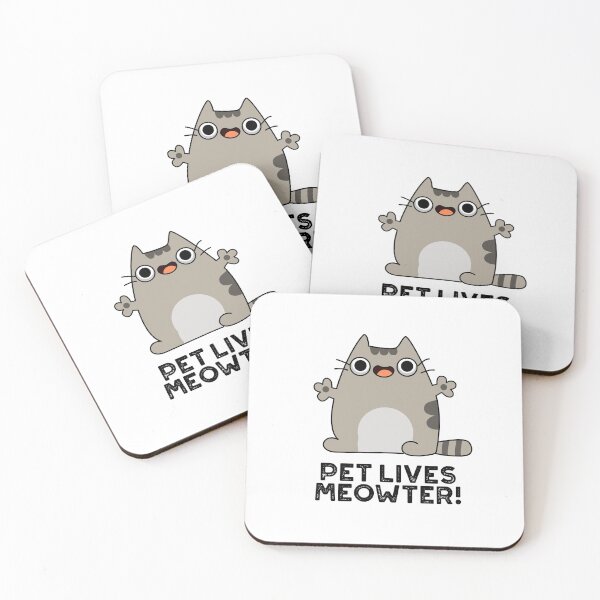 Item preview, Pet Lives Meowter Funny Cat Puns  designed and sold by punnybone.