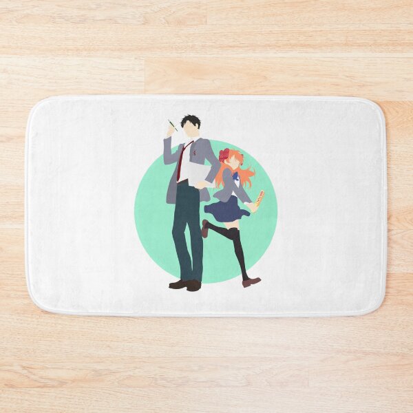 Item preview, Nozaki and Chiyo - Gekkan shoujo Nozaki-kun - minimalist anime print  designed and sold by AnimeDesignX.