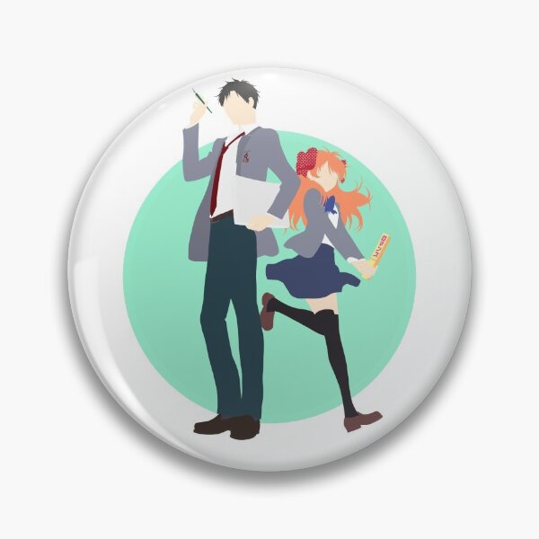 Item preview, Nozaki and Chiyo - Gekkan shoujo Nozaki-kun - minimalist anime print  designed and sold by AnimeDesignX.