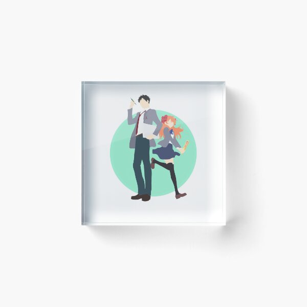 Item preview, Nozaki and Chiyo - Gekkan shoujo Nozaki-kun - minimalist anime print  designed and sold by AnimeDesignX.