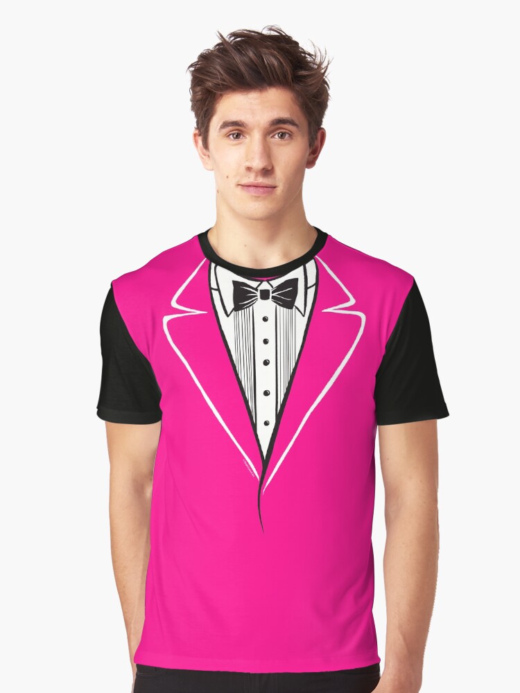 Best Tuxedo Tee Shirt, Hot Pink Funny prom wedding stepbrothers