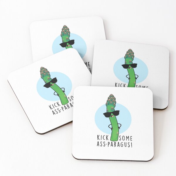 Item preview, Kick Some Ass-paragus Funny Veggie Puns  designed and sold by punnybone.