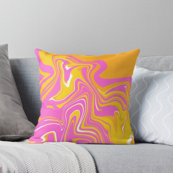 Item preview, Pink orange swirl retro marble effect design designed and sold by TiggsDesigns.