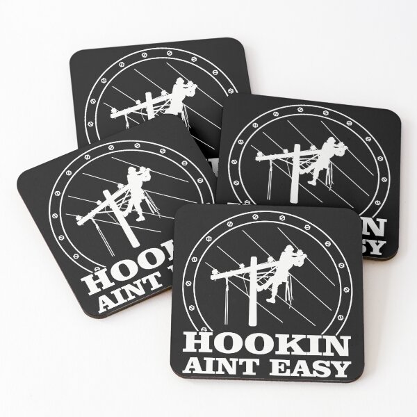 Item preview, Hookin Aint Easy Funny Lineman Quotes, Gift for Lineman designed and sold by BrennaEirlys.