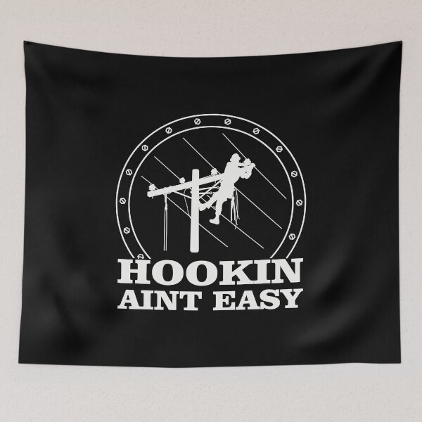 Item preview, Hookin Aint Easy Funny Lineman Quotes, Gift for Lineman designed and sold by BrennaEirlys.