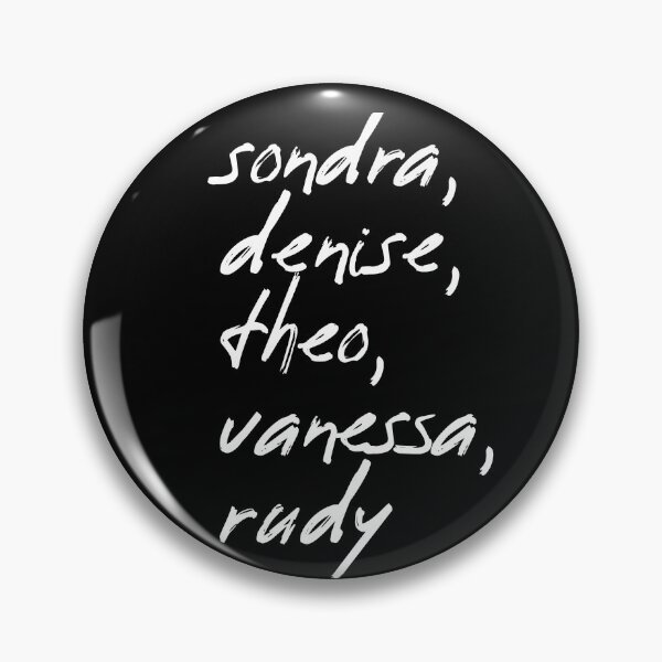 Item preview, Sondra, Denise, Theo, Vanessa, Rudy. Television White Print Humor designed and sold by luvmhykdesigns.