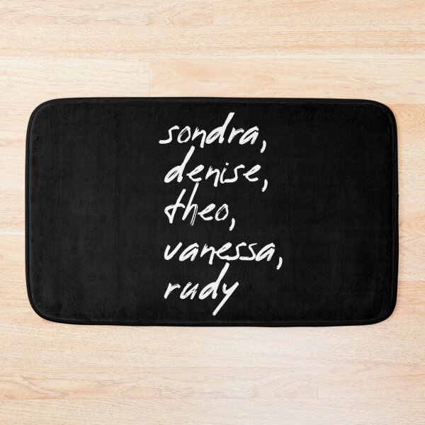 Item preview, Sondra, Denise, Theo, Vanessa, Rudy. Television White Print Humor designed and sold by luvmhykdesigns.