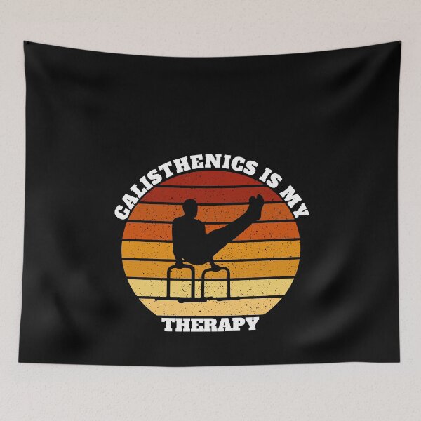 Item preview, Retro Vintage Funny Calisthenics Is My Therapy designed and sold by Salvadax.